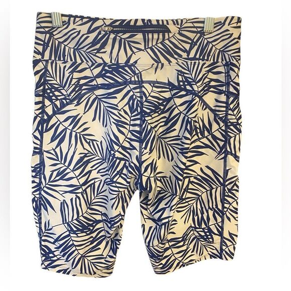 Coolibar Sz S Blue Tropical Print Santa Cruz Swimming UPF 50 Sun Fabric Shorts - Picture 3 of 9